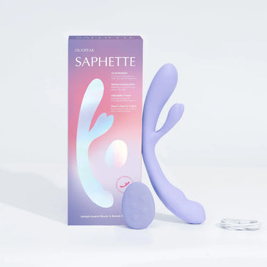 Duopeak – AI-Powered Double-Ended Vibrator for Shared Lesbian Pleasure showcasing its sleek design and innovative dual stimulation technology.